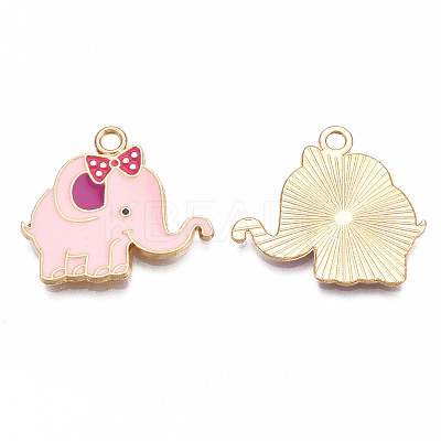 Rack Plating Alloy Enamel Pendants ENAM-T011-154A-1
