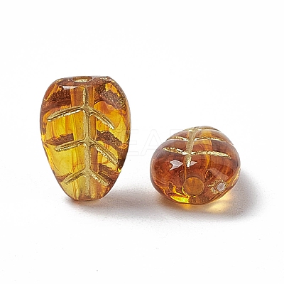 Golden Metal Enlaced Acrylic Beads X1-OACR-H019-09-1