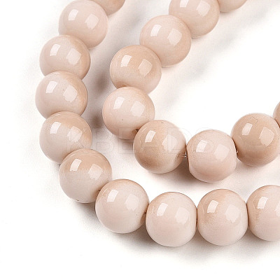 Baking Paint Glass Beads Strands DGLA-N012-10mm-07-1