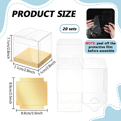 Folding PVC Gift Storage Boxes CON-WH0110-57C-1