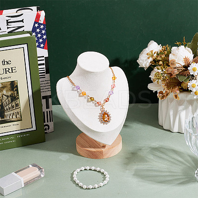 1Pc Microfiber Necklace Display Stands NDIS-NB0001-09-1