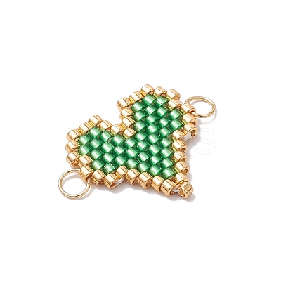 MIYUKI Delica Glass Seed Beaded Heart Links PALLOY-MZ00702-02-1