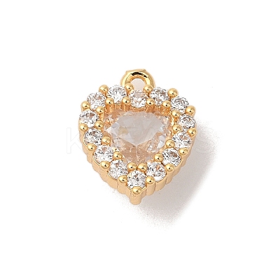 Brass Micro Pave Clear Cubic Zirconia Pendants X1-KK-M294-11G-1