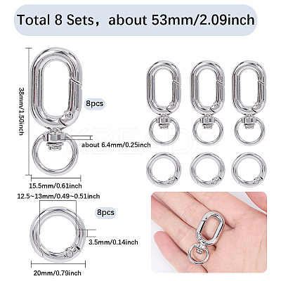 Alloy Swivel Clasps FIND-SP0003-29P-1