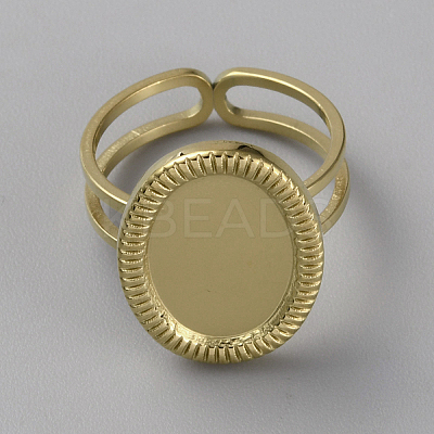 304 Stainless Steel Cuff Ring Findings FIND-WH0148-125H-G-1
