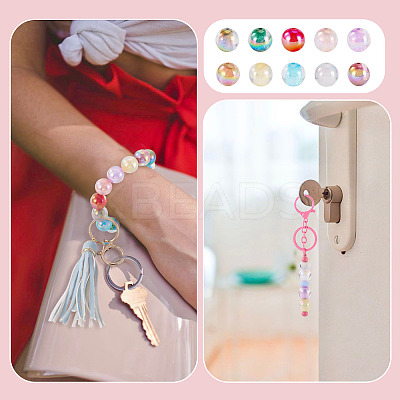 10 Colors Acrylic Imitate Cat Eye Beads FIND-TA0009-23A-1