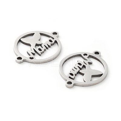 Tarnish Resistant 201 Stainless Steel Connector Charms STAS-A090-21P-1