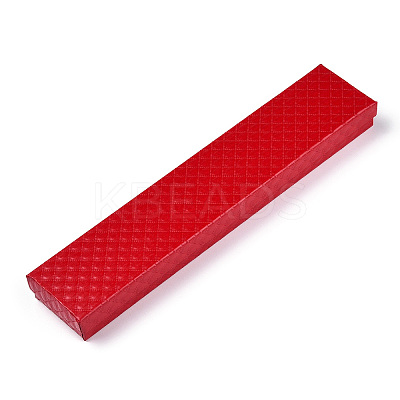 Rhombus Textured Cardboard Jewelry Necklace Boxes CBOX-T006-03D-1