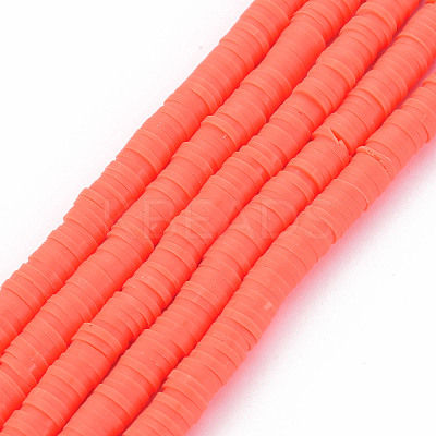 Handmade Polymer Clay Bead Strands CLAY-T002-6mm-44-1