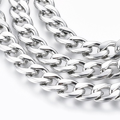 Tarnish Resistant Men Curb Chain Necklace X-NJEW-F027-46-1