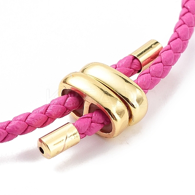 Braided Round Imitation Leather Bracelets Making BJEW-H610-03G-15-1