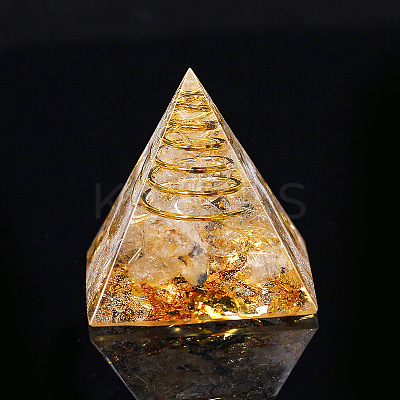 Orgonite Pyramid Resin Display Decorations G-PW0005-05C-1