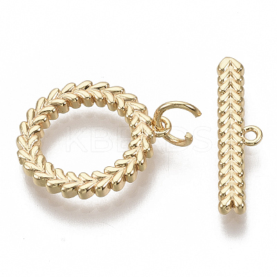 Brass Toggle Clasps LS-KK-S354-221-NF-1