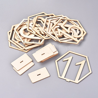 Wood Table Numbers Cards AJEW-WH0021-29B-1