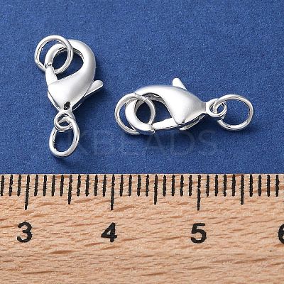 Rack Plating Brass Lobster Claw Clasps KK-F090-26S-02-1