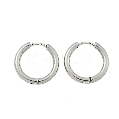 Tarnish Resistant 304 Stainless Steel Huggie Hoop Earrings EJEW-F111B-19mm-P-1
