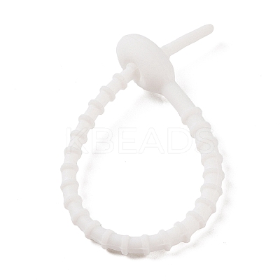 Oval Shape Silicone Cable Zip Ties X-AJEW-C034-03-1