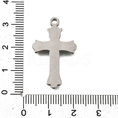 304 Stainless Steel Pendants STAS-Q362-06B-P-1