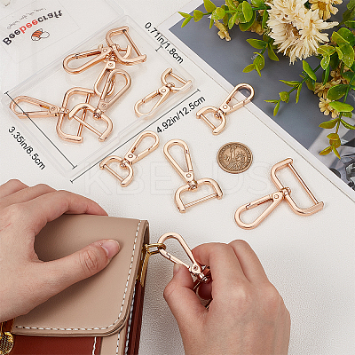 10Pcs 5 Styles Alloy Swivel Lobster Claw Clasps FIND-BBC0003-81KCG-1