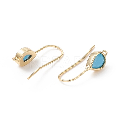 Real 18K Gold Plated Brass Earring Hooks KK-B060-07G-1