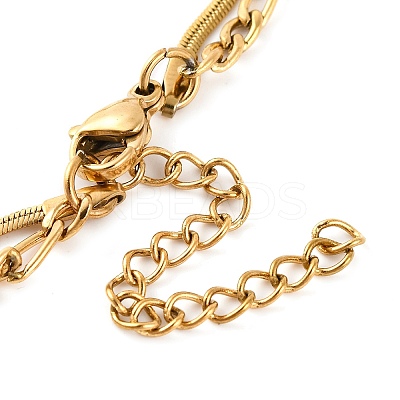 304 Stainless Steel Multi-Strand Chain Bracelets BJEW-G711-03B-G-1