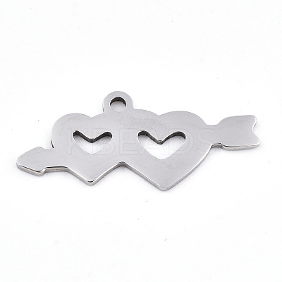 Non-Tarnish Valentine's Day 201 Stainless Steel Charms STAS-S081-091-1