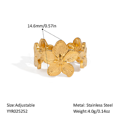 Ocean Themes Stainless Steel Cuff Rings CD7361-9-1
