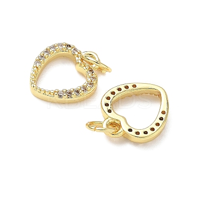 Brass Micro Pave Cubic Zirconia Pendants KK-I379-15G-08-1