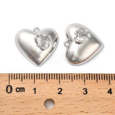 Brass Pave Cubic Zirconia Pendants KK-K351-61P-1