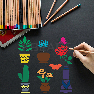 PET Hollow Out Drawing Painting Stencils DIY-WH0391-0939-1