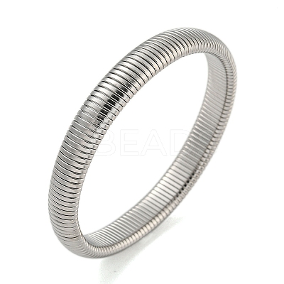 Non-Tarnish 304 Stainless Steel Spring Bangles for Women Men BJEW-U003-02B-P-1