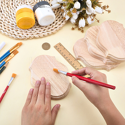 4Pcs Natural Wood Carved Onlay Applique Craft WOOD-FG0001-64A-1