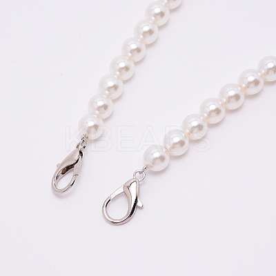 White Acrylic Round Beads Bag Handles LS-FIND-TAC0006-24C-01-1