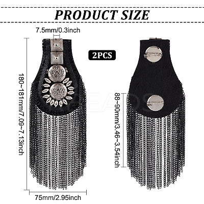 2Pcs Fashionable Tassel Epaulettes DIY-FG0003-86-1