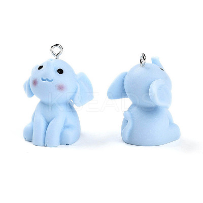 Opaque Resin Pendants RESI-N039-131-1