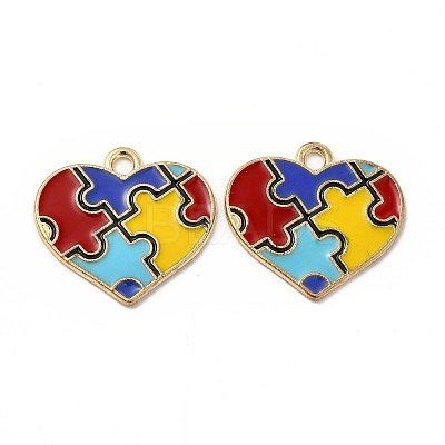 Alloy Enamel Pendants ENAM-J650-01G-01-1