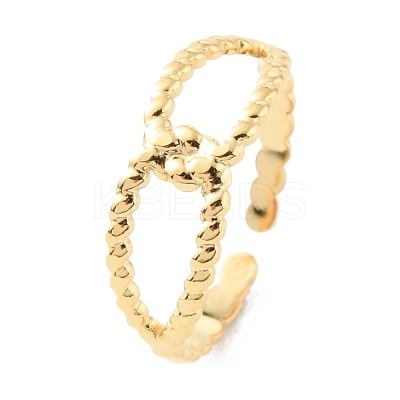 304 Stainless Steel Hollow Knot Open Cuff Rings RJEW-D002-18G-1
