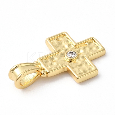 Rack Plating Brass Micro Pave Cubic Zirconia Pendants KK-R143-13G-1