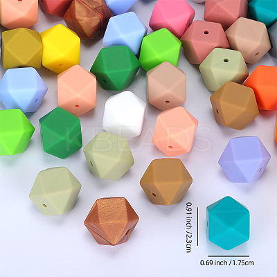 Hexagonal Silicone Focal Beads LS-SI-JX0020A-30-1