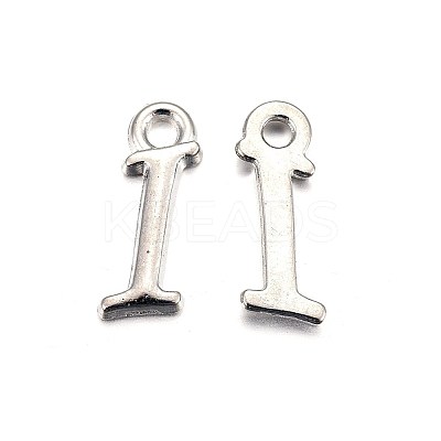 Platinum Plated Alloy Letter Pendants LS-PALLOY-J718-01P-I-1