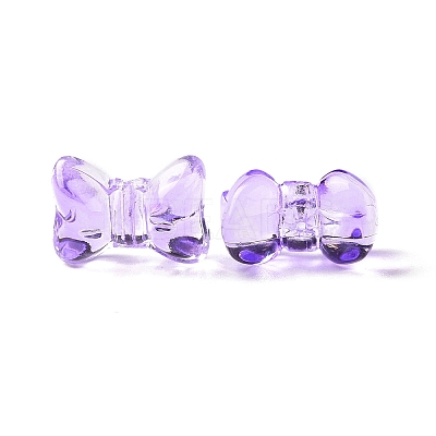 Transparent Spray Painted Glass Beads GLAA-I050-11B-1