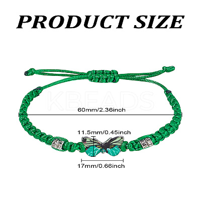 1Pc Alloy Butterfly Link Bracelet BJEW-LP0004-25E-1