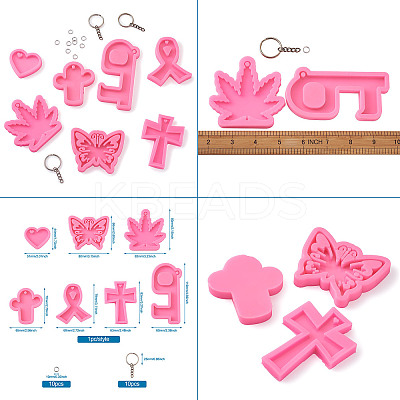 DIY Silicone Keychain Making Molds DIY-TA0008-56-1