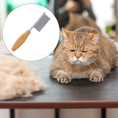 3Pcs Stainless Steel Pet Combs AJEW-FH0005-43-1