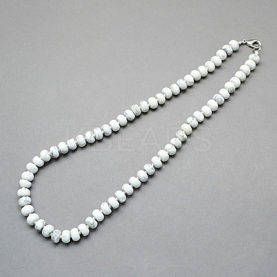 Fashionable Gemstone Beaded Necklaces NJEW-R211-01-1