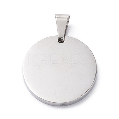 304 Stainless Steel Pendants STAS-Z027-05P-1