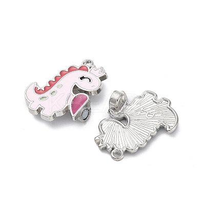 Alloy Enamel Split Pendants ENAM-B026-02P-04-1