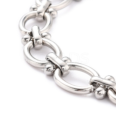 Non-Tarnish 304 Stainless Steel Link Chain Bracelet for Men Women LS-BJEW-Z011-20P-1