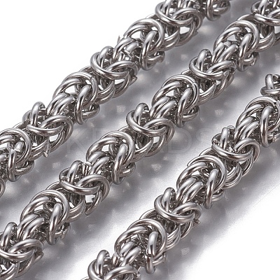 Tarnish Resistant 304 Stainless Steel Byzantine Chains CHS-P007-07P-01-1