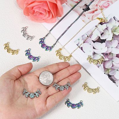 12Pcs 3 Colors Ion Plating(IP) 304 Stainless Steel Pendants STAS-SZ0002-91-1